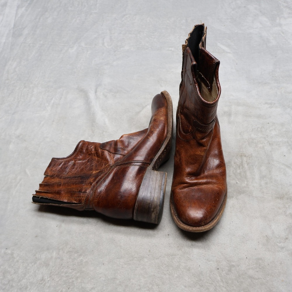 Freebird Women 7 Ankle Boots Brown FB-MERLO Leather Distressed Western Rustic